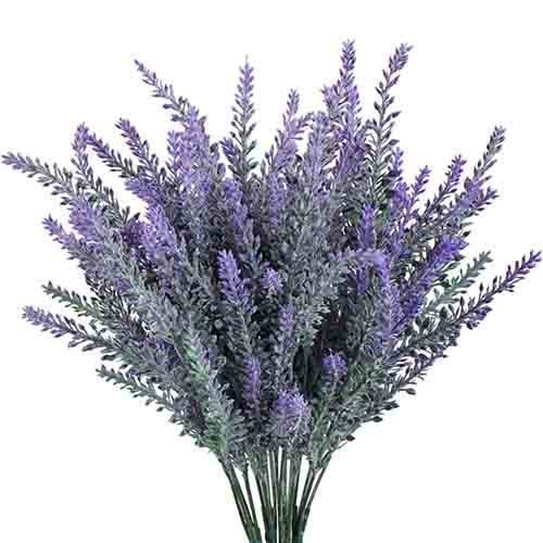 Frmarche Artificial Flores Pure Lavanda Romántico Nieve de Lavanda para Decoración Hogar Habitación Garden Party Boda Mostrar 4PCS Cover