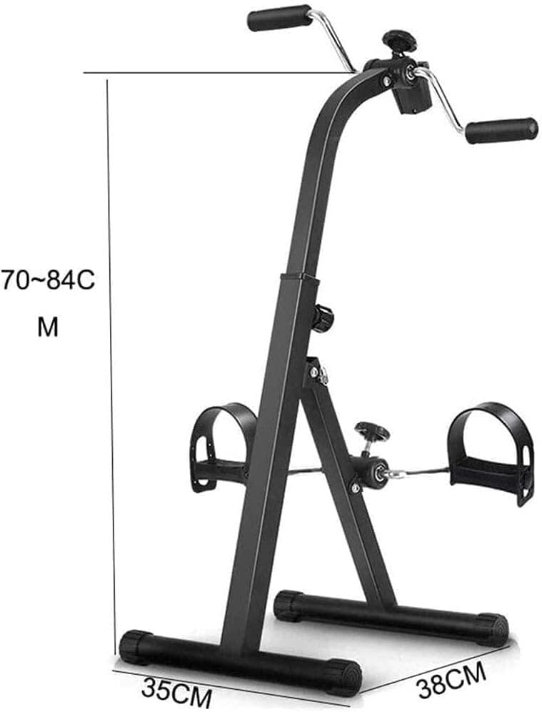 Ouderen opvouwbare pedaaltrainer, fiets met lcd-monitor, homegyms fitnessapparatuur, trainingshometrainer voor bovenste en onderste ledematen - Afbeelding 7