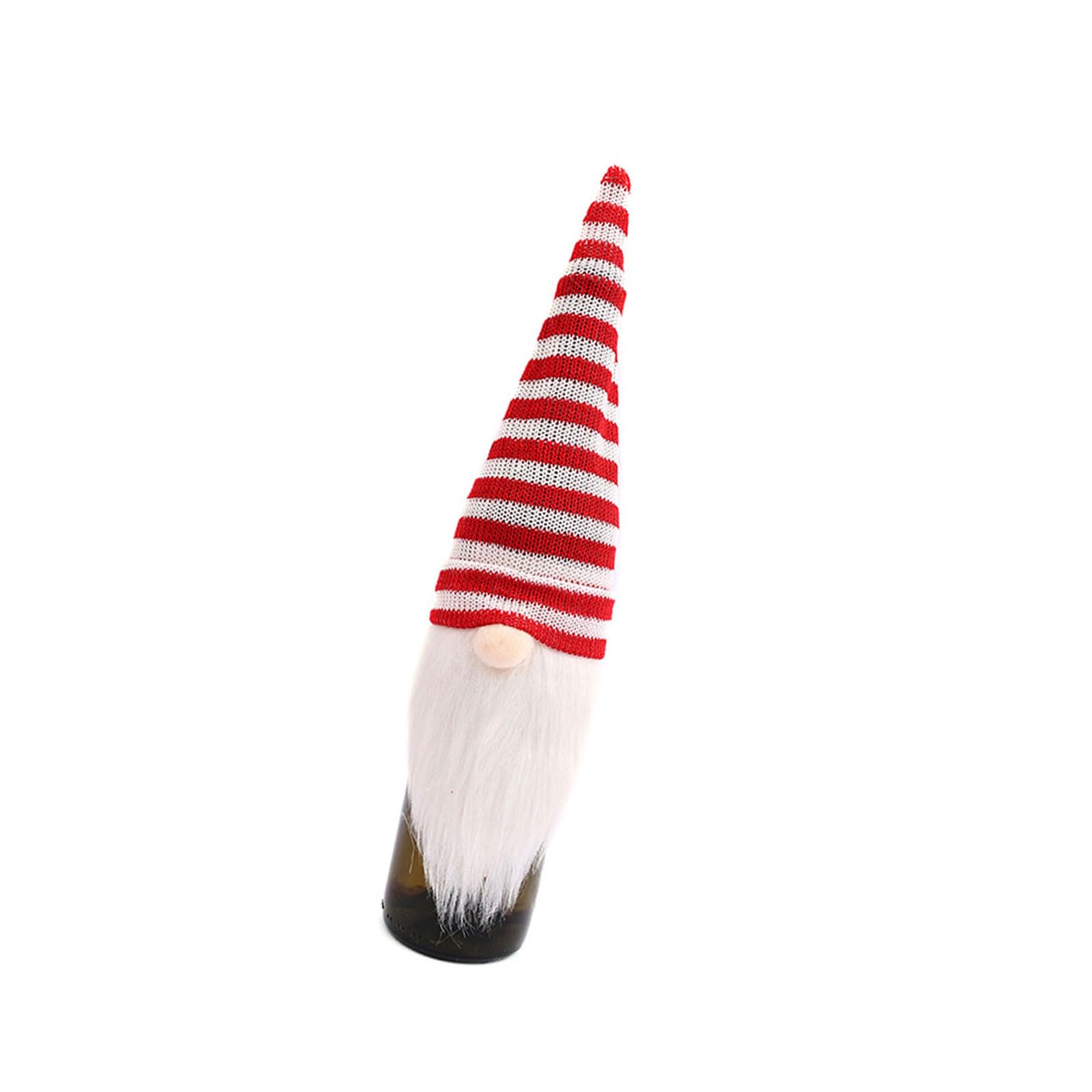 KAQNTUD Knitted Santa Claus Bottle Cover.Efficient Fabric Christmas Ornaments For Holiday Decorations Centerpieces And Projects Dining Room.Easy to Use Fabric Bottle Topper