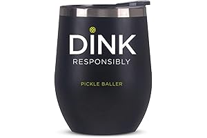 Pickleball Dink Responsibly - 12 oz Insulated Wine Tumbler