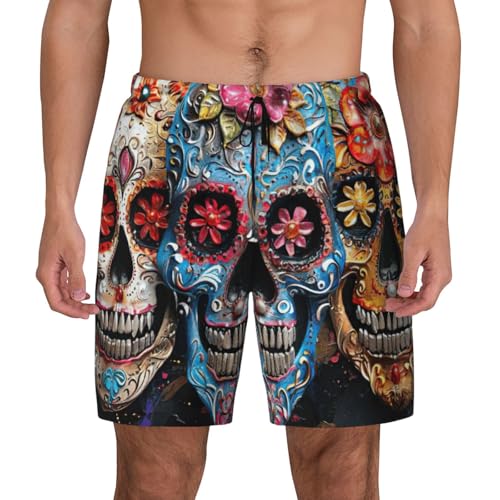 Bañador de hombre Sugar Skulls de secado rápido y tejido ligero para playa