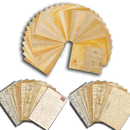 Image of G2g Vintage Scrapbook Paper Pack - 60 Sheets (60 Designs) 4x6 inch Decorative Craft Paper - 170 GSM for Journaling, Card Making, Scrapbooking, Junk Journals, Ephemera & DIY Craft Projects