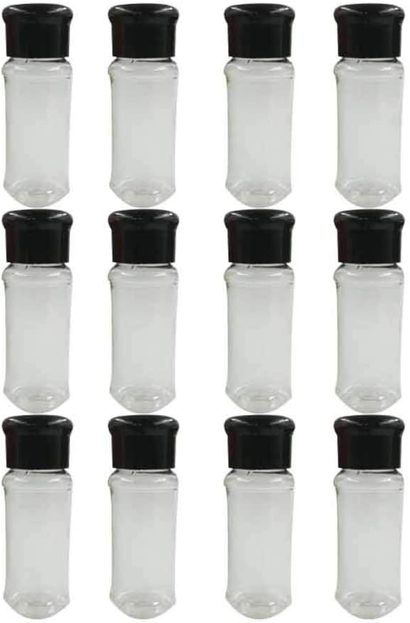 12pcs Plastic Spice Jar Salt Pepper Shakers Seasoning Jar Barbecue BBQ Condiment Vinegar Bottles Kitchen Containers For Spices