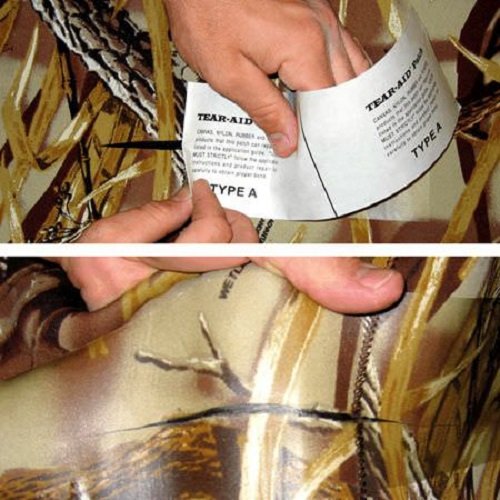 Tear-Aid Fabric Repair Kit, Type A Clear Patch For Canvas, Fiberglass, Leather, Polyester, Nylon & More, Gold Box, 2 Pack #TOP1