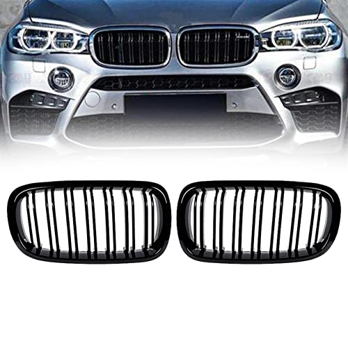 Calandre noire brillante pour BMW X5 X6 2014-2018 en ABS renforcé