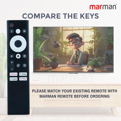 Image of marman Compatible with Haier Google Tv Remote Model with Hotkeys Suitable for W400G Series 4K FHD UHD OLED QLED Android TV - Non Voice Command - Match Key by Key Exactly with Existing Remote