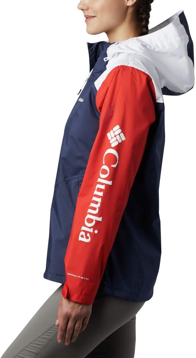 Columbia Women's Inner Limits Ii Jacket, Nocturnal/Bold Orange/White, Medium
