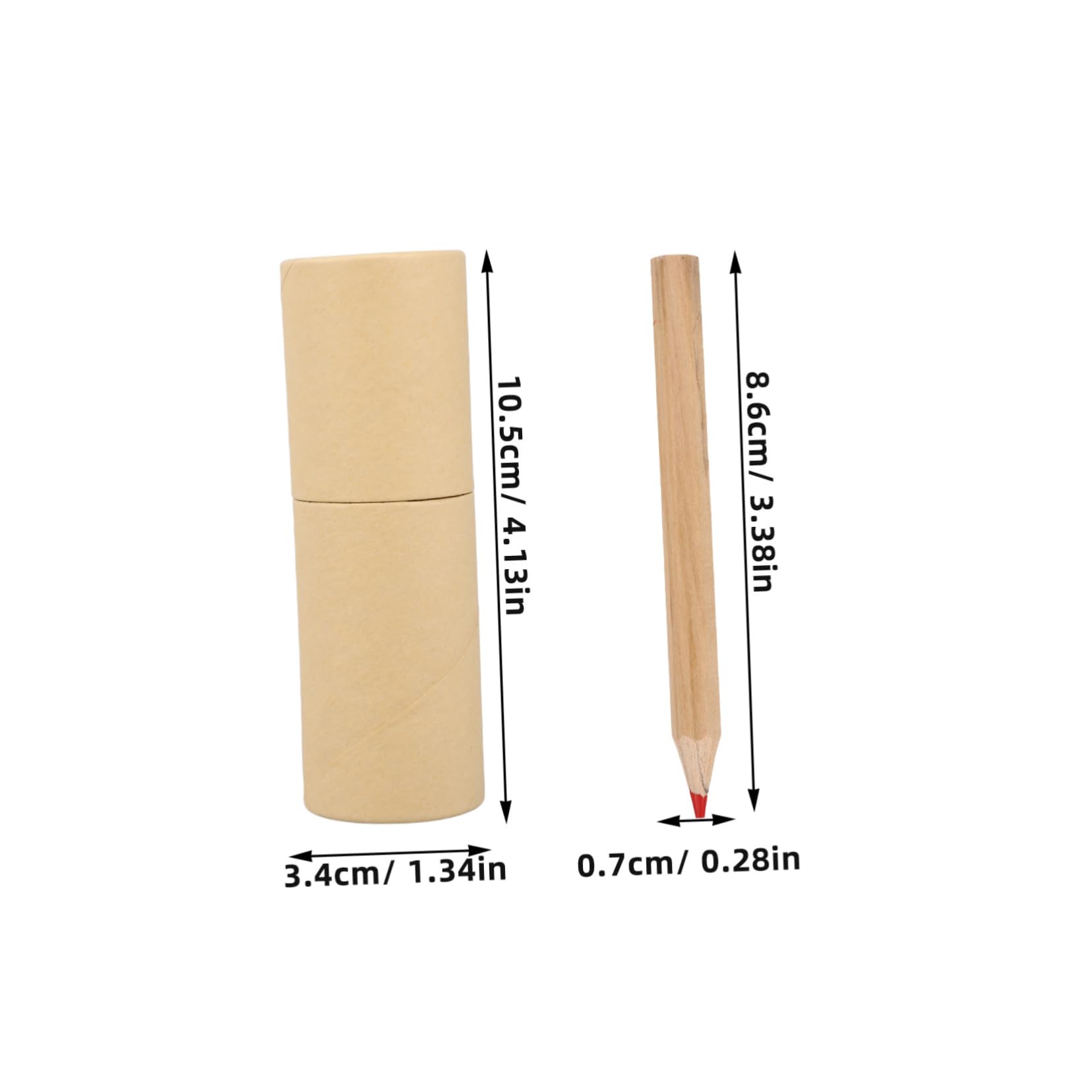 HOMSFOU Matite Colorate in Legno Beige, 12 Pezzi, per Disegno