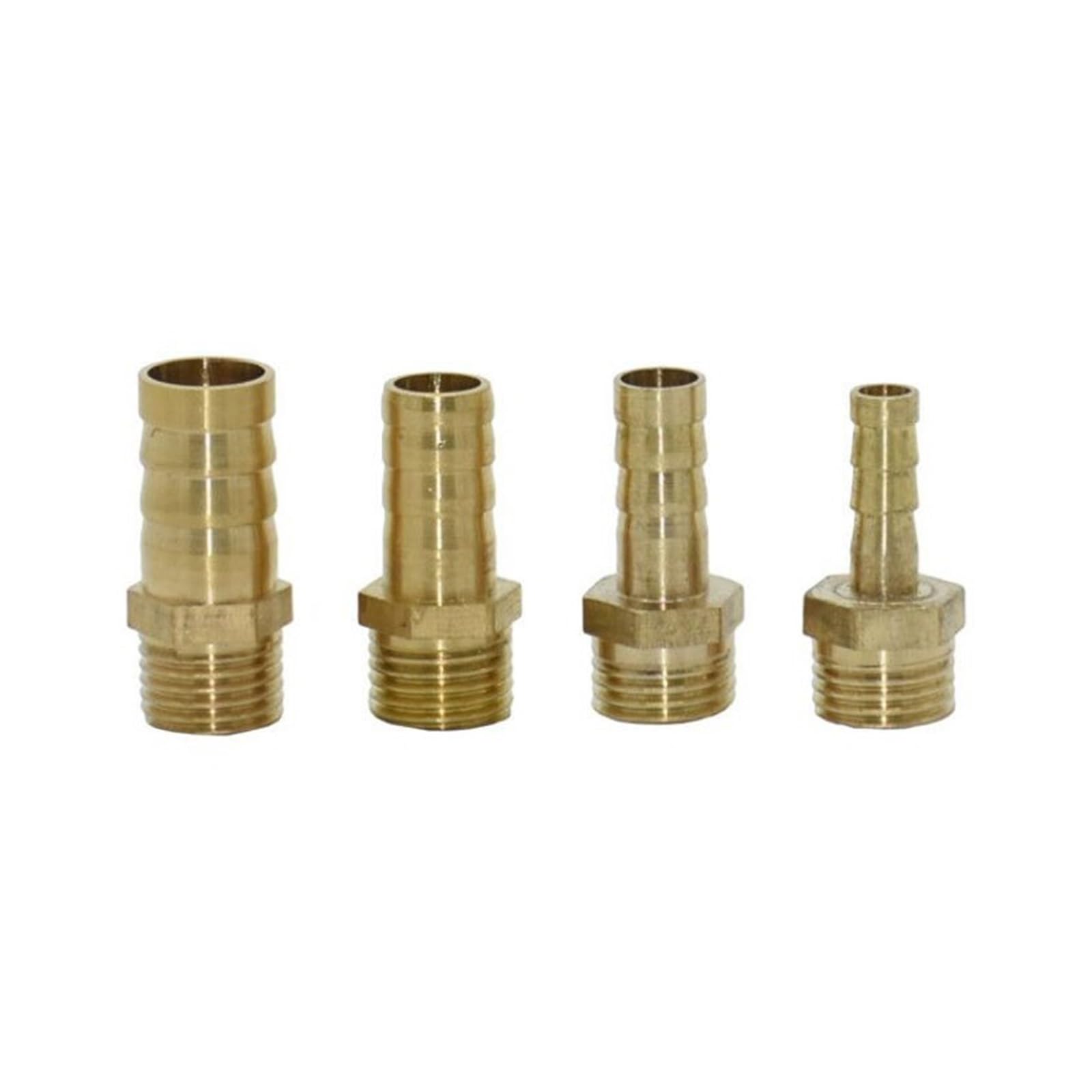 Conector de latón de 10mm y rosca de 1/4 para mangueras de agua en pack de 50 unidades