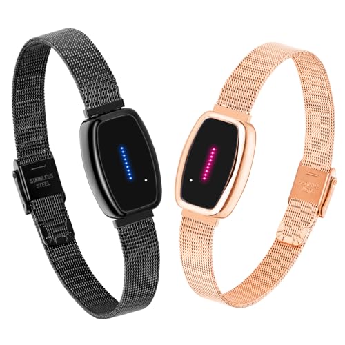 Pulomi Fernliebe Touch Armbänder für Paare Vibration & Lichter Smart Matching Ideal für Fernbeziehungen Jubiläen oder Feiertage Weihnachtsgeschenke