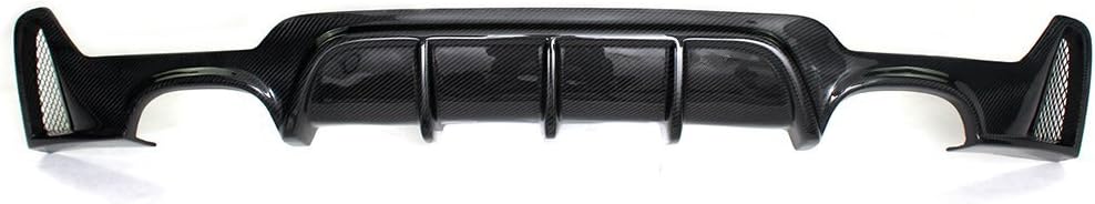 Carbon Fiber Rear Diffuser for BMW 4 Series F32 F33 F36 435i 420i 440i M-Sport 2-Door 4-Door 2013-2018 Rear Bumper Diffuser Cover Lip (Quad Exhaust Twin Outlet)