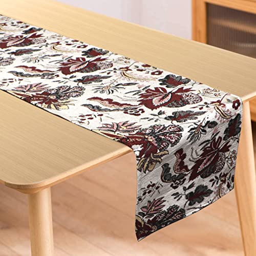 Image of HOKIPO Cotton Jacqaurd Table Runner 12x72 Inches (IN-532-D4)