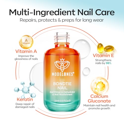 Image of modelones Nail Dehydrator and Primer for Base Coat, 3-in-One Vitamin A+ E