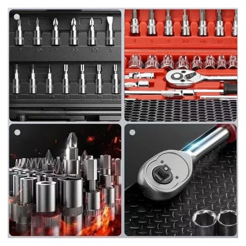 Kit de herramientas combinadas para reparación de autos 46 pzas miniatura 2