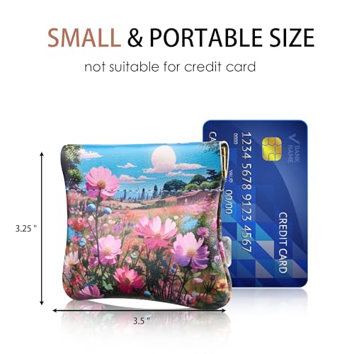 Image of Travelambo Leather Squeeze Coin Purse Pouch Change Holder for Men & Women