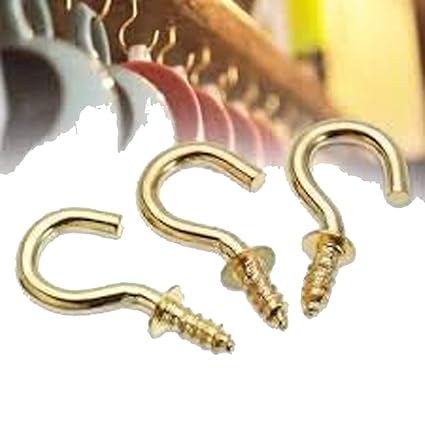 DIY Crafts Design No # 4, Pack of 20 Pcs, Ceiling Hooks/Cup Hook Holder GOL (Design No # 4, Pack of 20 Pcs)