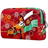 Buena opción para regalo: un gran bolsillo principal. La bolsa de cosméticos es lo suficientemente grande como para almacenar tus artículos esenciales de belleza diarios como lápiz labial, kit de uñas, brochas de maquillaje, crema, etc. Esta bolsa de maquillaje es el mejor regalo para esposa, novia, madre, hija.