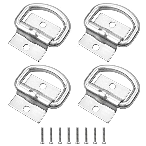 U/N 4 Pièces Anneau d'arrimage Anneau en D Anneau Arrimage D'arrimage en D Ancrage,Crochet D'arrimage en D pour Remorque Bateau, Camions, Fourgonnettes