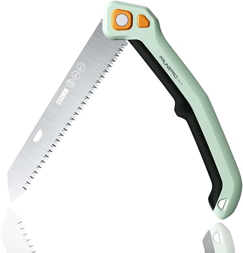 PrunePro® Folding Pruning Saw, 9.5 Inch Super Sharp SK5 Triple-Cut Blade, 3 Adju
