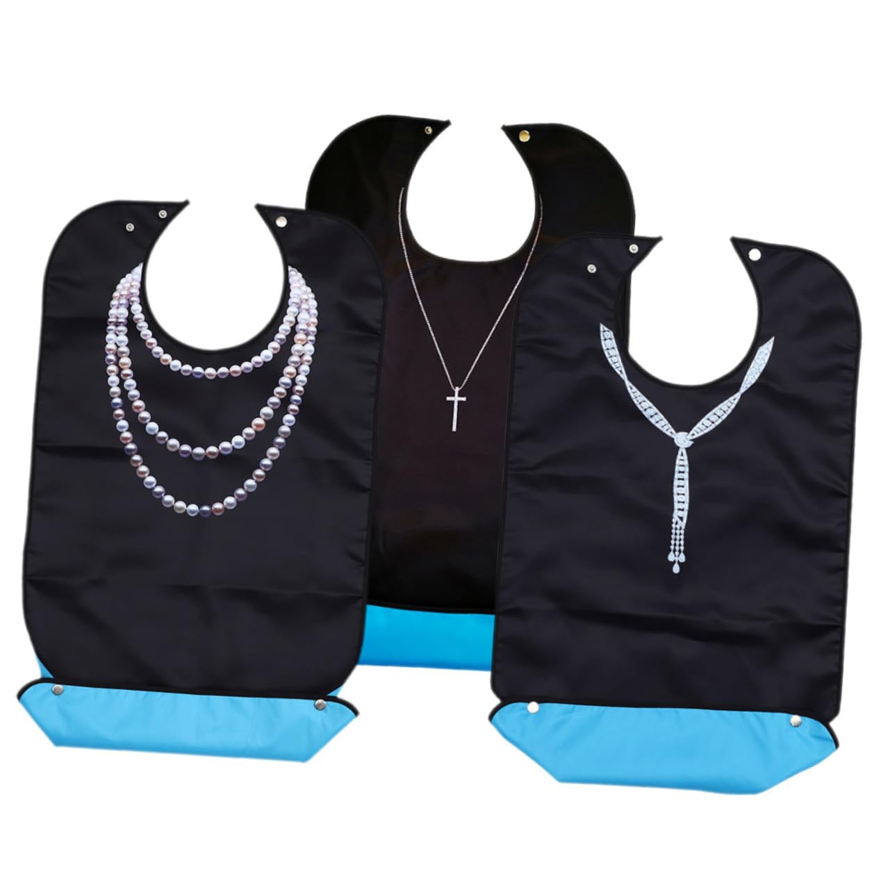 Haushalts Lätzchen aus Strapazierfähigem Polyester für Ältere Menschen 3 Stück-pack mit Klebrigem Banddesign und Verschleißfestem Material für Täglichen Gebrauch