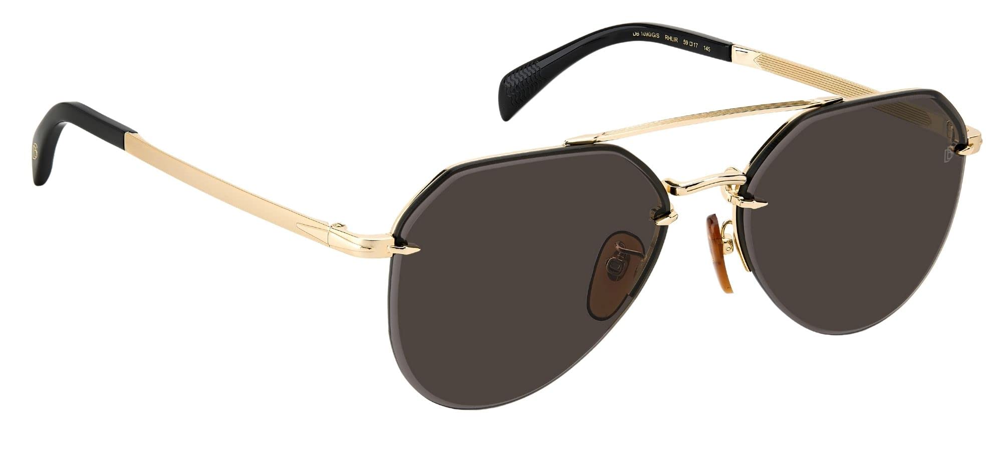 Beckham Db 1090/G/S Gafas, Hombre, Negro Y Oro, 59