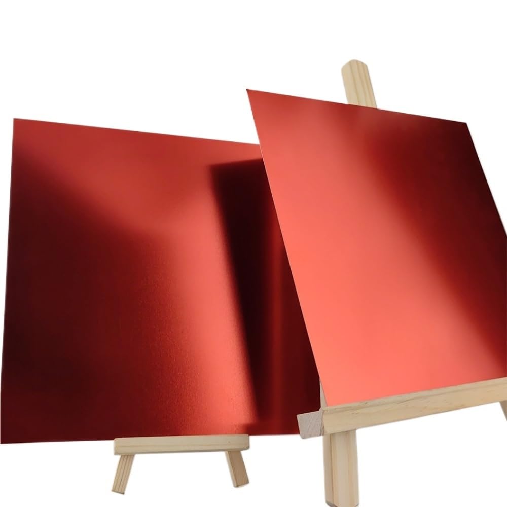 Lamiera di alluminio anodizzato, Piastre in lega di alluminio anodizzato, rosse, diverse dimensioni, confezione da 3 for torri di trasmissione di potenza, fai da te, progetti di incisione(100x100x0.8m