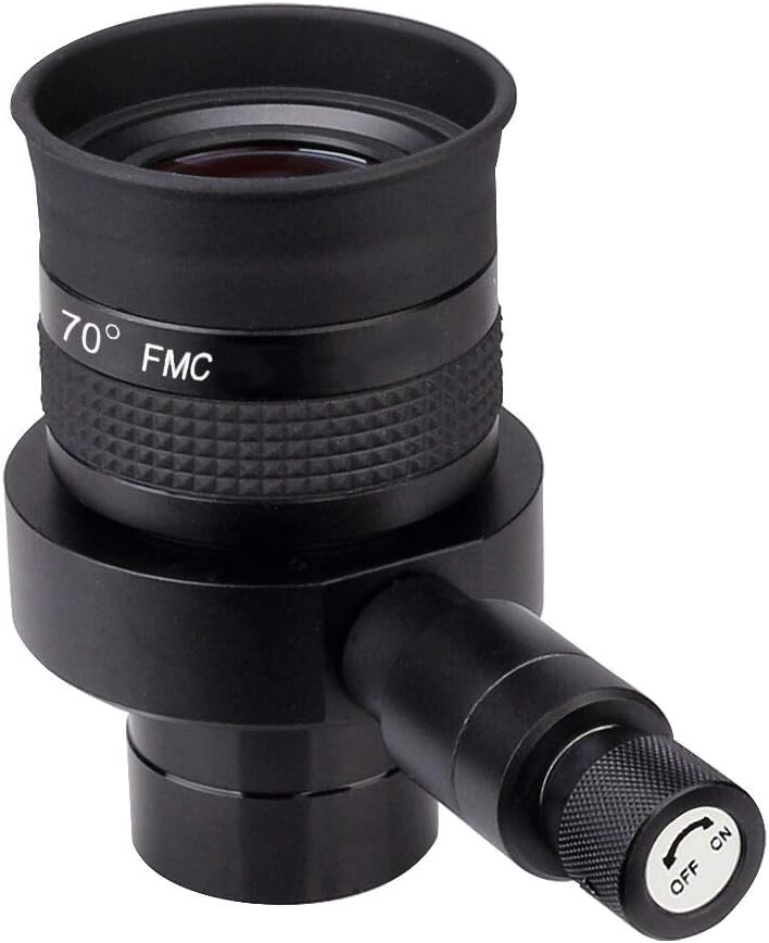 SVBONY SV152 Reticle Eyepiece 1.25 Inch Crosshair Eyepiece 20mm Illuminated Centering Telescope Eyepiece SWA 70 Degree Adjustable Telescope Accessory for Perfectly Guided Star Astrophotography