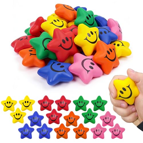 18 Piezas Squeeze Juguetes,Estrella Pelotas Antiestrés,Juguetes Antiestrés,Mini Squishy,Squeeze Juguetes,antiestressqueeze,Bolas antiestres,juguetesAntiestres para Adultos