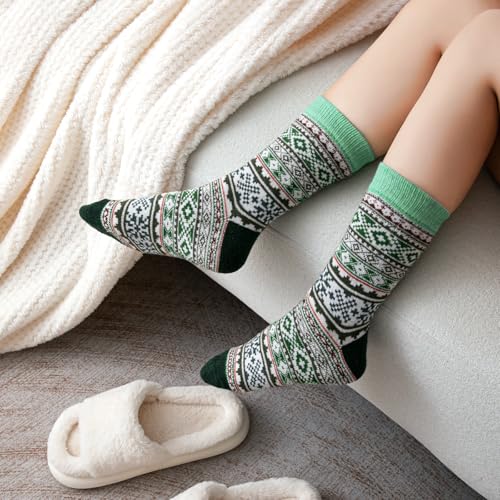Image of Clothirily Wool Socks for Women, Thick Knit Winter Warm Boot Wool Socks