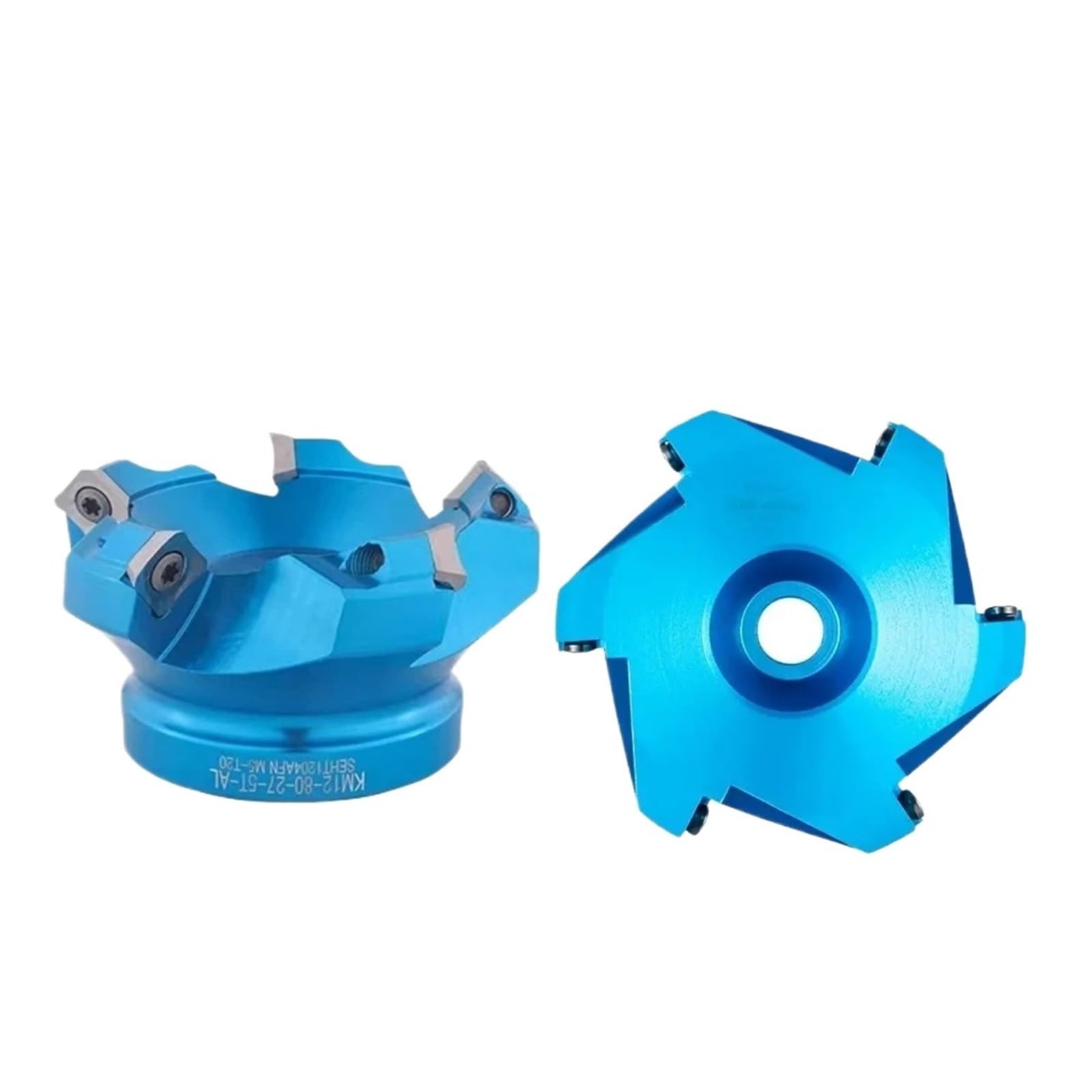 KM12 45° and BAP400R 90° Indexable Face Mill Cutter Head, SEKT1204 Insert Not Included, CNC Milling Tool for Aluminum(400R-100-27-6T)