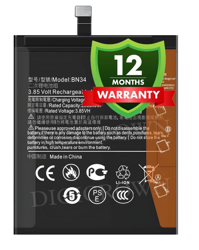Image of Original BN34 Battery Compatible for Xiaomi Redmi 5A - (3000mAh) - 1 Year Warranty DF7