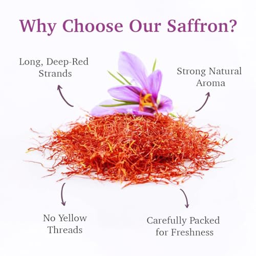 Image of Sattvaya Premium Organic Saffron 1g | 100% Pure Natural Kashmiri Kesar | Chemical-Free, Preservative-Free, Lab-Tested | Rich Aroma & Color | Ideal for Cooking, Milk, Sweets, Skin & Health