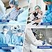 JMU 100 Pcs Disposable Isolation Gowns XL, 51x59 Inch Polypropylene Medical Gowns Long with Knitted Cuffs, Blue