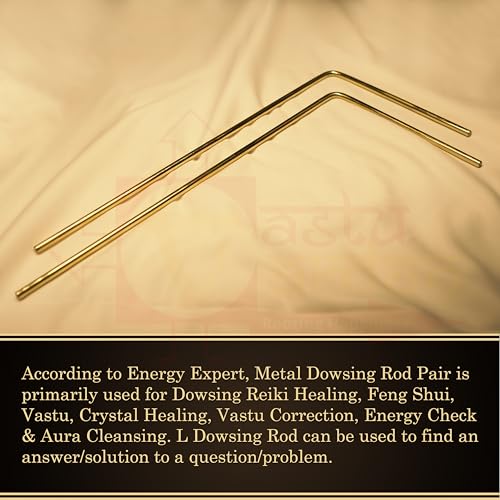 Image of Brass Dowsing Rods Pair | Diameter-5MM |Aura Energy Checker | Feng Shui | Reiki | Dowser | Diving Rod | Diameter-5MM | Only 2 Rod | Dowsing L Rods Pair |