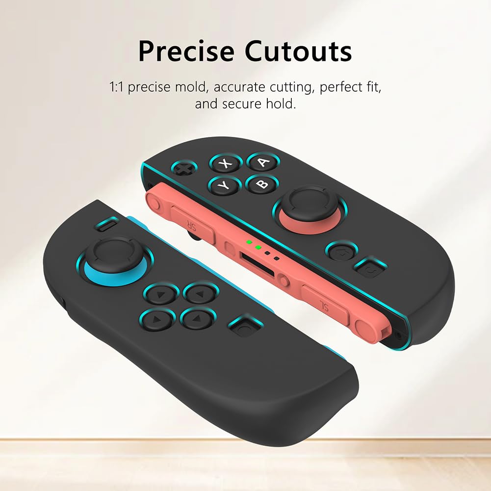 Introti Funda de silicona para mandos Joy-Con Switch 2, empuñaduras antideslizantes y funda duradera para un control mejorado, accesorio para juegos NS2