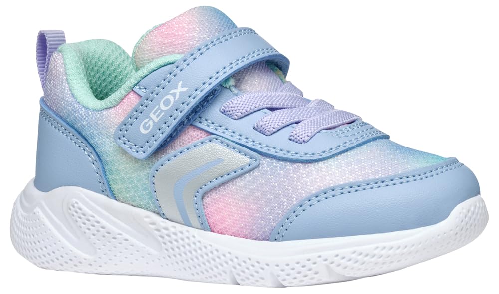 Geox B SPRINTYE Girl D, Baby - Mädchen Sneaker, Sky/Multicolor,