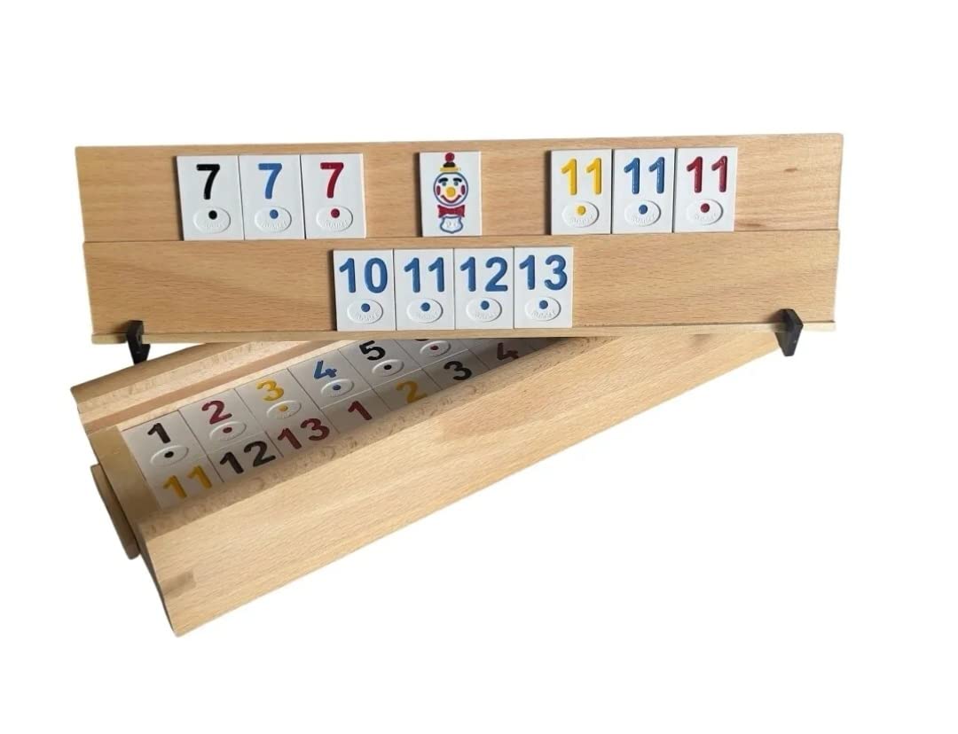 happy deals Wooden Rummy Family Game