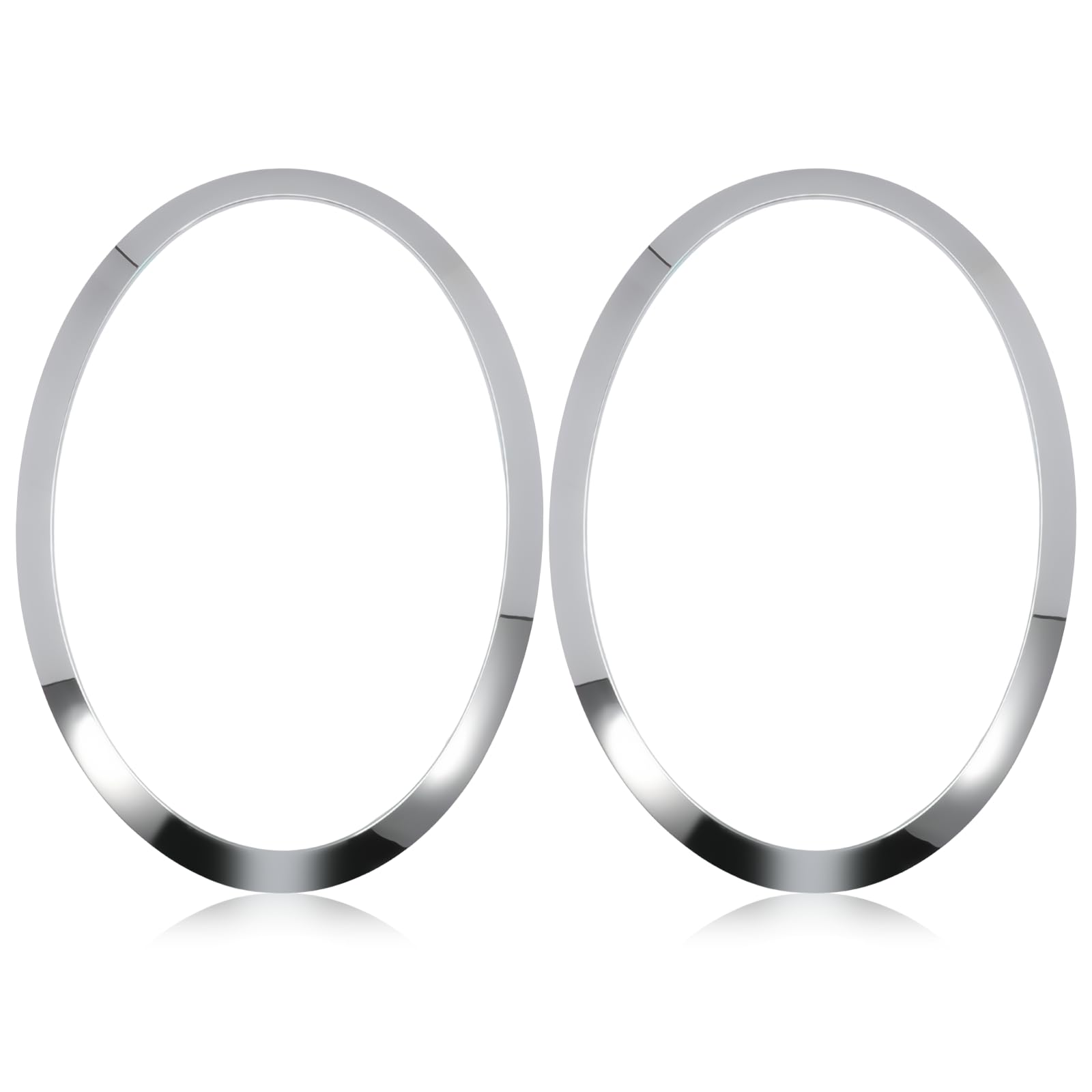 GraceGalaxy Cornici Fari per Mini Cooper F55 F56 F57 2014-2021 51137300631 51137300632 51712355791 Argento, Un paio