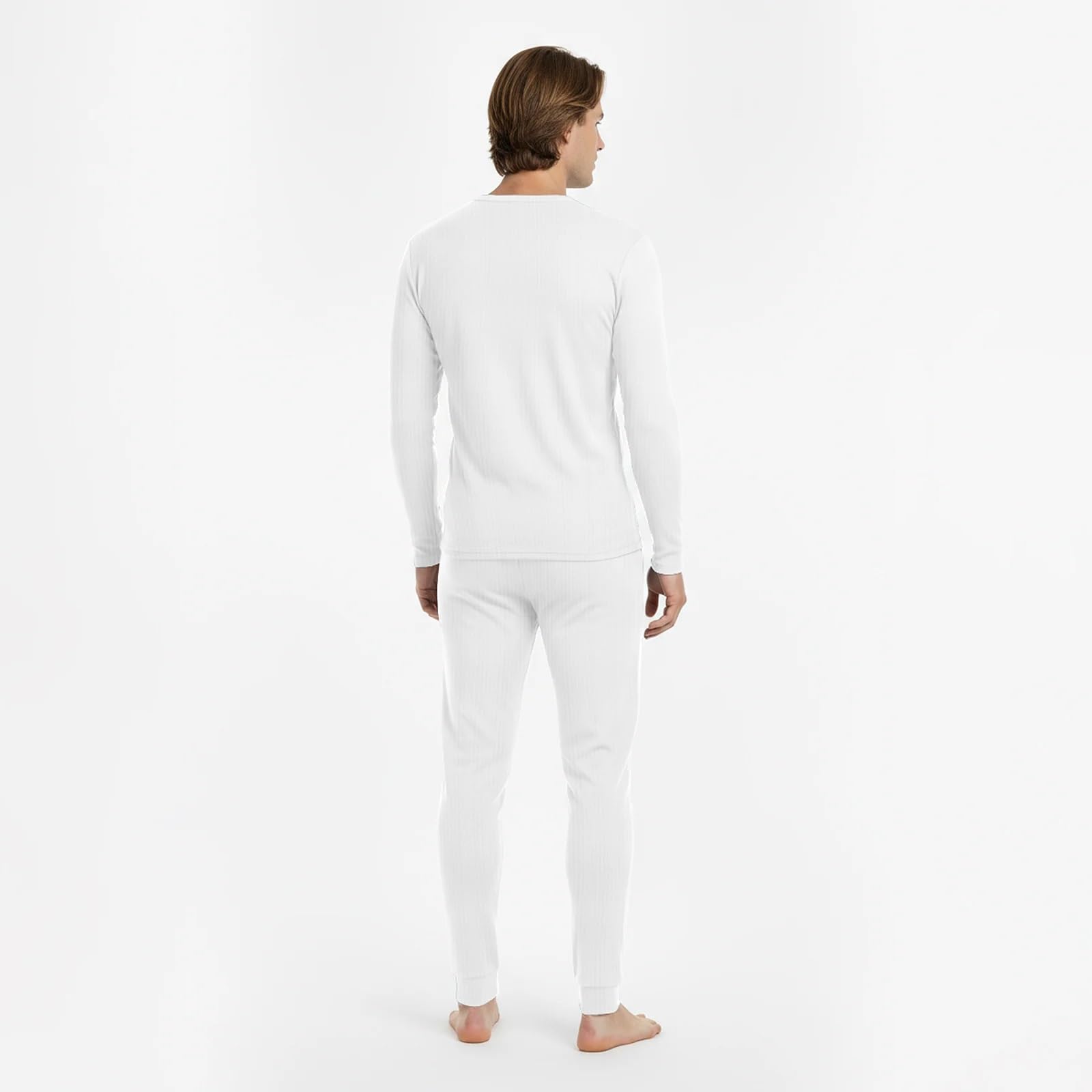 BestSale247 Lot de 3 caleçons thermiques longs pour homme - Long Johns - Sous-vêtements de ski en coton
