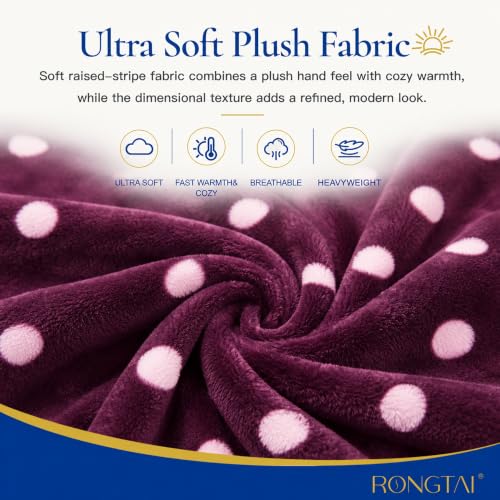 Image of RONGTAI Womens Bathrobe Ladies Fleece Plush Warm Long Robes Fleece Nightgown Sleepwear