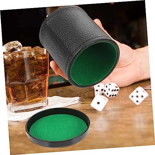 Toyvian Dice Game Cup 1 Set Silent Leather Sieve Cup plastic bar dice game vintage dice cup Bar Dice Cup - Image 4