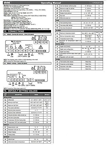 Detailed wiring diagram for Dixell XR06CX-4N1F1 showing terminal numbers and functions for power, probes, and outputs.