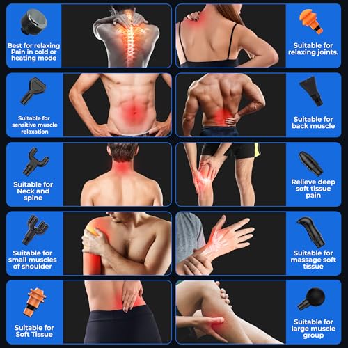 Portable Deep Tissue Massage Gun with Heat and Cold Options