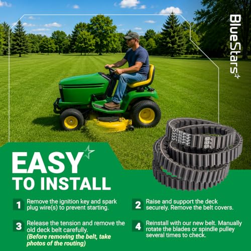 Image of BlueStars M118684 M143019 M144677 Mower Deck Belt Cogged Belt 5 /8 inch x 64 inch