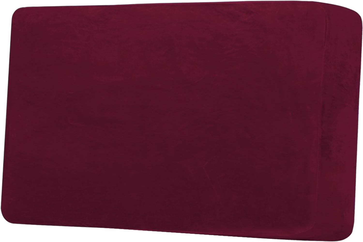 LINGKY Sofa Seat Cushion Cover, Sofa Cushion Slipcovers Stretch Velvet, Universal Non-Slip Couch Cushion Covers Replacement for Individual Furniture Protector (Wine Red,2 Seater)