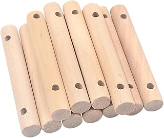 40pcs Natural Wood Round Sticks Unfinished DIY Pet Ladder Wood Rods for Crafts and Climbing Ladder Assorted Wooden Rods for Painting Decorating and Creative Art Projects
