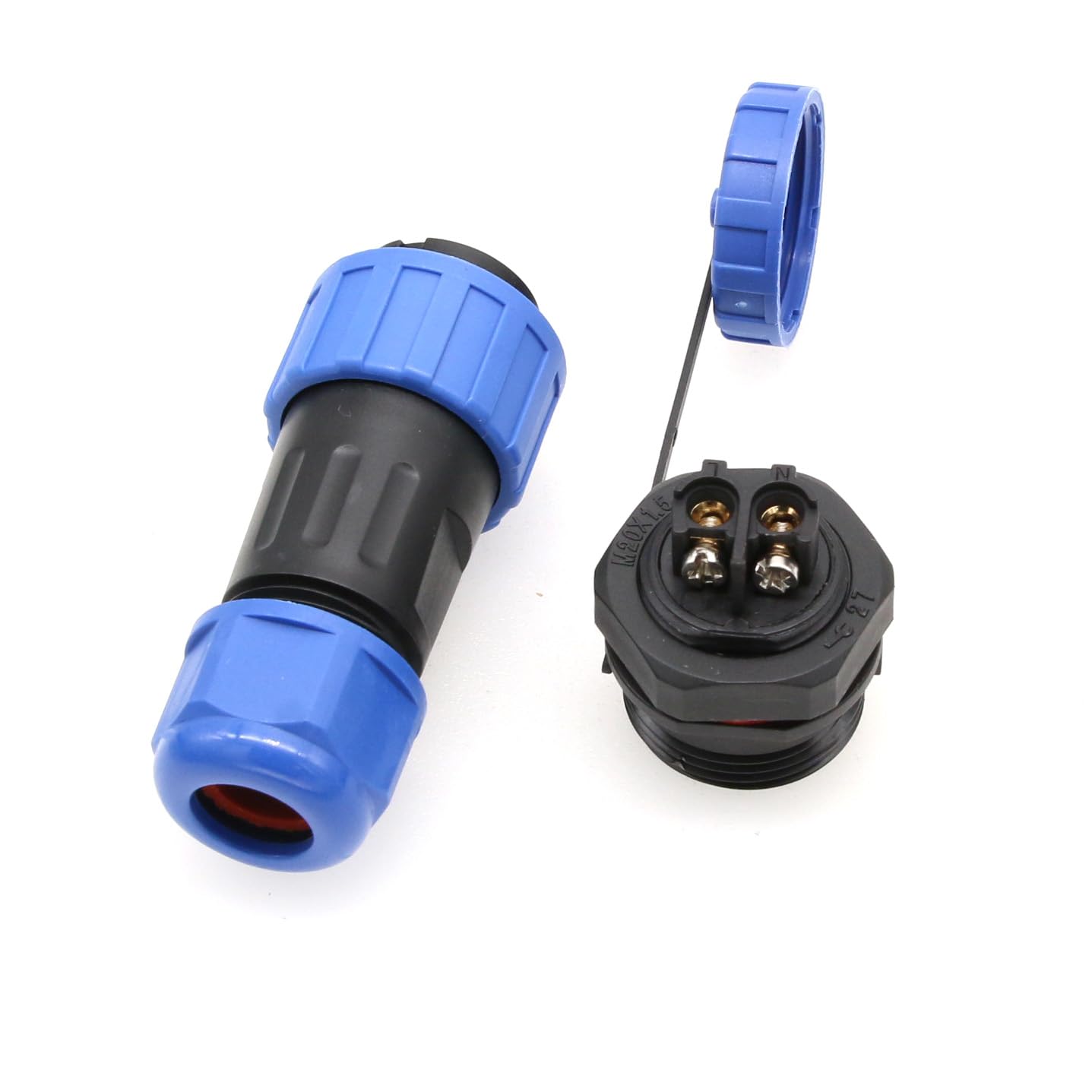 HangTon TY16 2 Pin 16A connettore terminale a vite, filo impermeabile a sgancio rapido, montaggio a pannello maschio femmina cavo Plug Socket per il potere dispositivo esterno barca marina