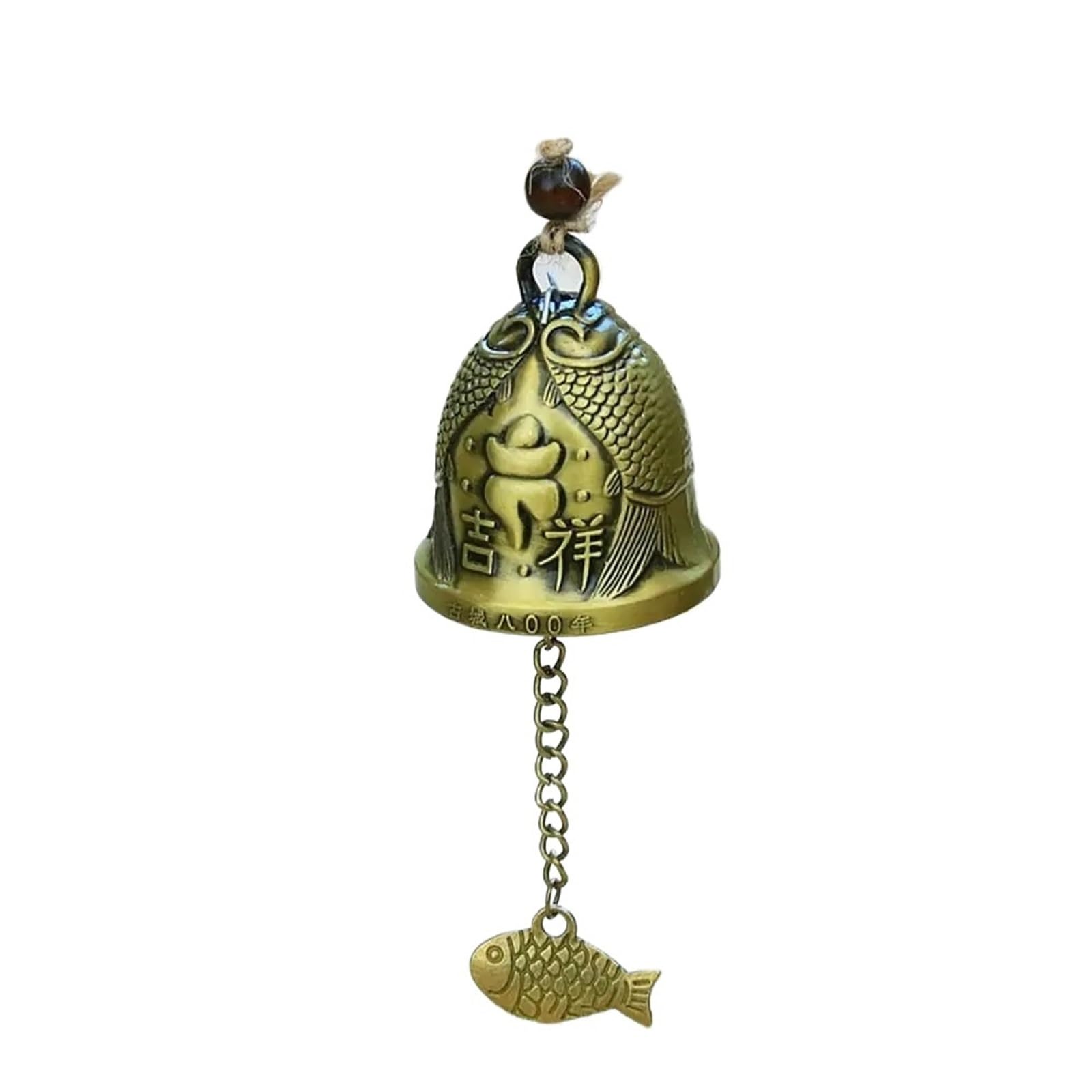 Wind Chimes Wind Chime Handmade Pendant Dragon And Fish Patterned Temple Bell Retro Decoration Wall Hanging(Color-06)
