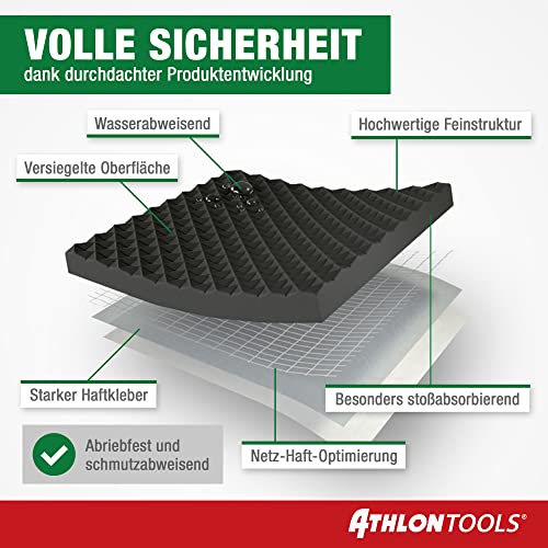 ATHLON TOOLS 1x FlexProtect XXL Garagen-Wandschutz, 1x2 m lang, Extra großer Auto-Türkantenschutz, Selbstklebend, Wasserabweisend (Schwarz (100x200cm))