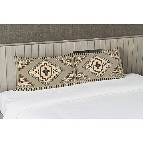 Ekobla Throw Pillow Cover Vintage Southwest American Retro Tribal Design Aztec Antique Boho Ikat Decor Lumbar Pillow Case Cushion For Sofa Couch Bed Standard Queen Size 20X30 Inch #TOP3